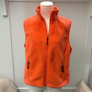 L.L. Bean Vintage Tangerine Orange Women’s Fleece Vest
